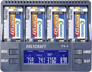 VOLTCRAFT P9-4 nabíjačka 9 V akumulátorov NiCd, NiMH, LiIon 9 V blok