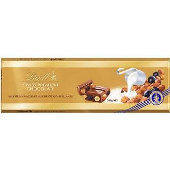 LINDT Milk Raisin Nut Gold 300 g (7610400013802)