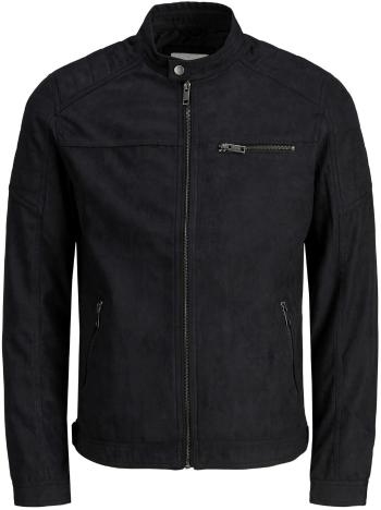 Jack&Jones Pánska bunda JJEROCKY 12147218 Jet Black S