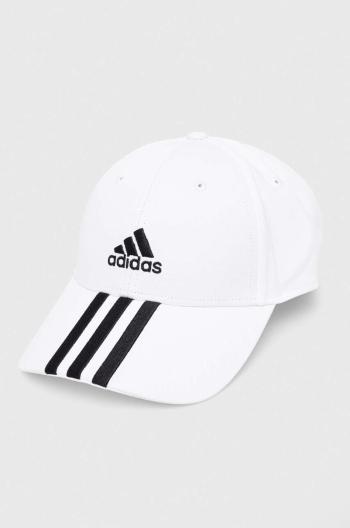 Šiltovka adidas Performance biela farba, s nášivkou