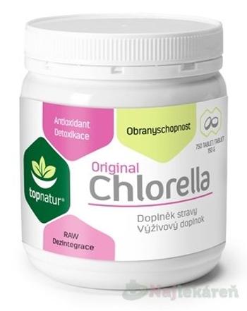 topnatur CHLORELLA Original výživový doplnok, 750ks