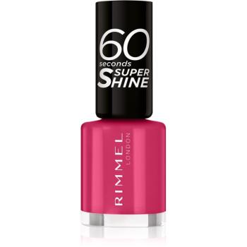 Rimmel 60 Seconds Super Shine lak na nechty odtieň 323 Funtime Fuchsia 8 ml