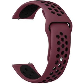 Eternico Sporty Universal Quick Release 20 mm Solid Black and Bordo (AET-U20SP-BlBo)