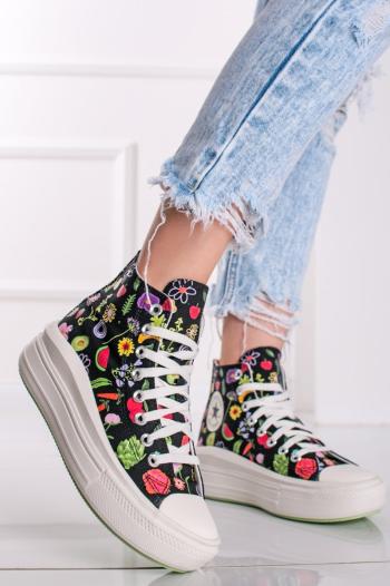 Viacfarebné vysoké tenisky na platforme Chuck Taylor All Star Move Platform Festival Smoothie