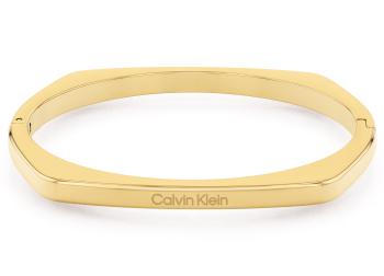 Calvin Klein Pozlátený pevný náramok z ocele Bold Metals 35000556 6,8 cm