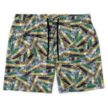 Pánske plavky short – Okuliarnik zelený (Veľkosť: 2XL)