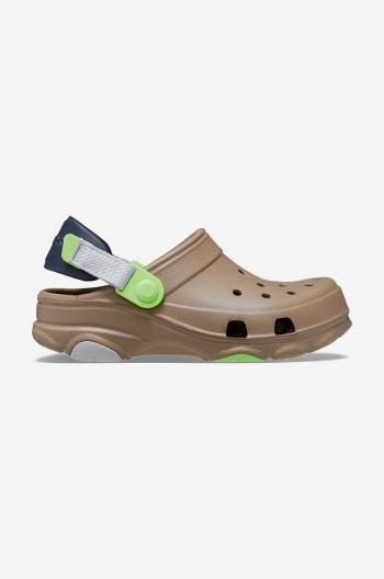 Detské šľapky Crocs All Terain Kids Clog hnedá farba