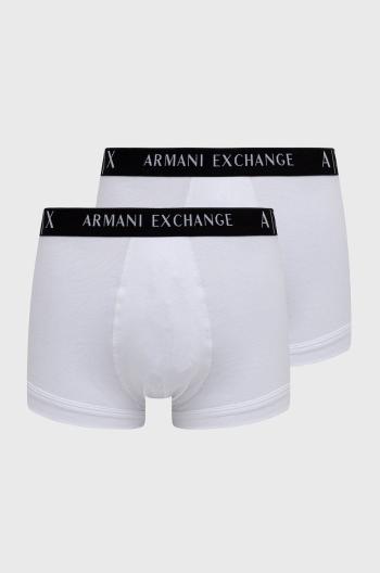 Boxerky Armani Exchange (2-pak) pánske, biela farba