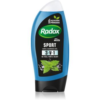 Radox Men Feel Sporty sprchový gél a šampón 2 v 1 Watermint & Sea Minerals 250 ml