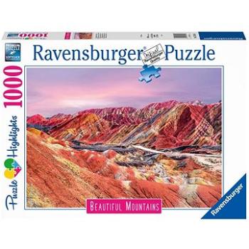 Ravensburger Puzzle 173143 Dych berúce hory: Dúhové Hory, Čína 1000 Dielikov (4005556173143)