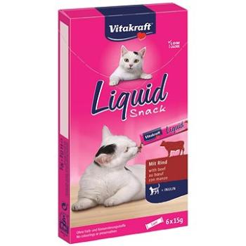 Vitakraft pochúťka Cat Liquid Snack hovädzie a inulín 90 g (4008239235213)