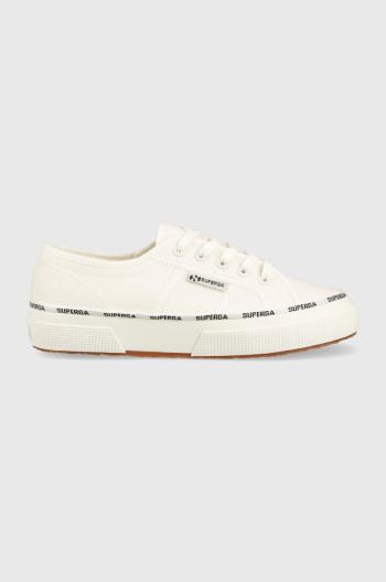 Tenisky Superga 2750 LOGO PIPING dámske, biela farba, S7125NW