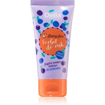 Delia Cosmetics Dairy Fun ošetrujúci krém na ruky Blueberry 50 ml