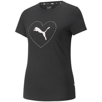 Puma  Tričká s krátkym rukávom Valentine S Day Graphic  Čierna