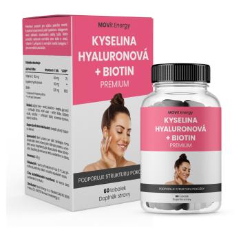 MOVIT ENERGY Kyselina hyalurónová + biotín premium 60 kapsúl