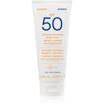 Korres Yoghurt opaľovacia emulzia s hydratačným účinkom SPF 50 200 ml