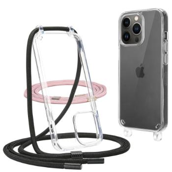 Tech-Protect FlexAir Chain kryt na iPhone 12 / 12 Pro, čierny/ružový