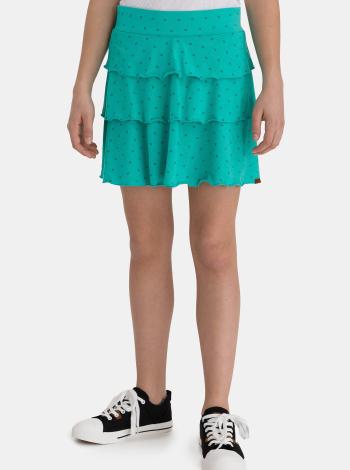 Tyrkysová dievčenská vzorovaná sukňa SAM 73