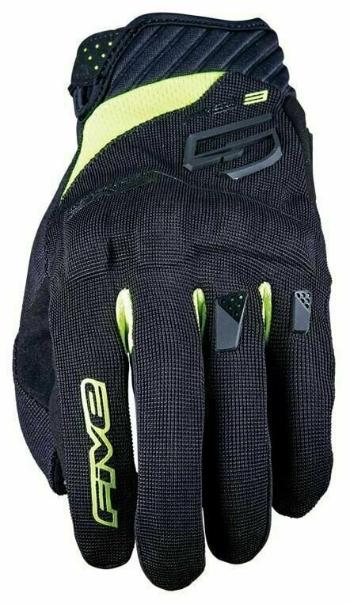 Five RS3 Evo Black/Fluo Yellow XS Rukavice