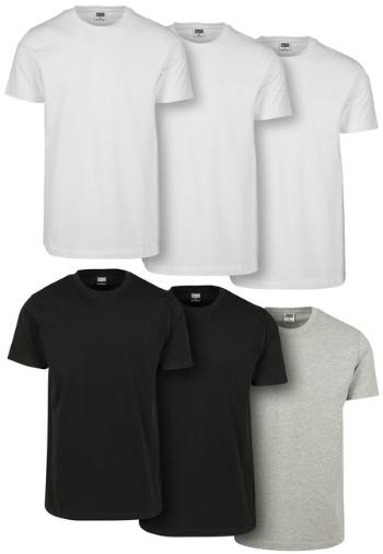 Urban Classics Basic Tee 6-Pack wht/wht/wht/blk/blk/gry - XL