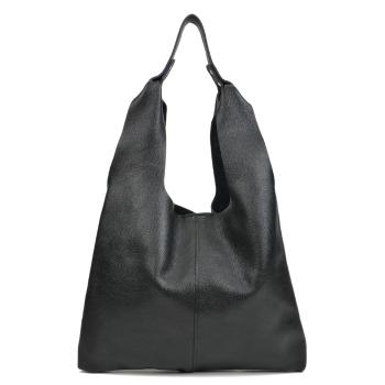 Čierna kožená kabelka Sofia Cardoni
