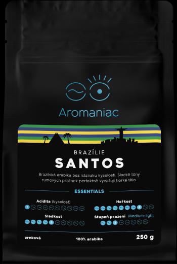 AROMANIAC Brazília Santos, zrnková kava 250 g