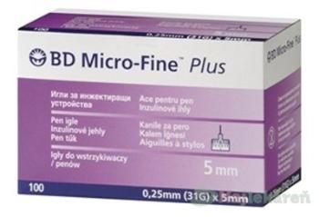 BD Micro-Fine PLUS Injekčné ihly 0,25 x 5 mm 100 ks