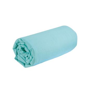 Blancheporte Jednofarebná napínacia plachta s hĺbkou rohov 32 cm zn. Colombine z bavlny blankytná modrá 90x190cm
