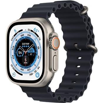 Apple Watch Ultra 49 mm titánové puzdro s tmavo atramentovým oceánskym remienkom (MQFK3CS/A)