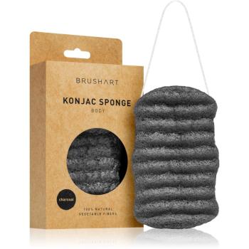 BrushArt Home Salon Konjac sponge jemná exfoliačná hubka na telo Charcoal