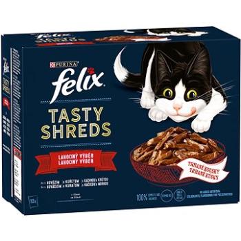Felix Tasty Shreds lahodný výber v šťave 12 × 80 g (7613038643861)