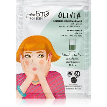 puroBIO Cosmetics Olivia Spirulina Milk zlupovacia maska v prášku 13 g