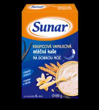 Sunar Krupicová vanilková mliečna kaša na dobrú noc 225 g