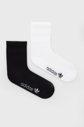 Ponožky adidas Originals HL9424 (2-pak) dámske, čierna farba