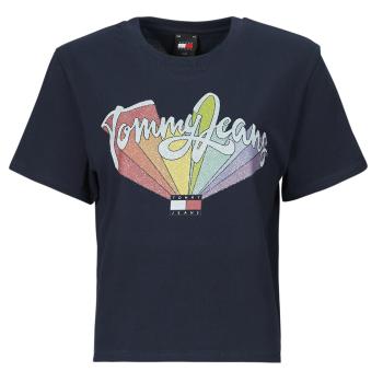 Tommy Jeans  TJW BXY RAINBOW FLAG TEE  Tričká s krátkym rukávom Námornícka modrá