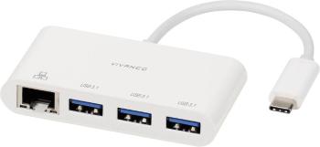 Vivanco CC UC UA3RJ45  USB-C ™ (USB 3.1) MultiPort húb  biela