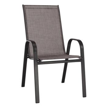 Stohovateľná stolička, hnedý melír/hnedá, ALDERA P1, poškodený tovar