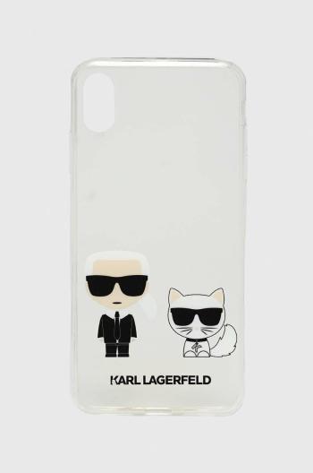 Puzdro na mobil Karl Lagerfeld iPhone Xs Max priehľadná farba