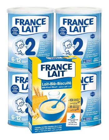 France Lait 2 + FL kaša pšen. sušienk. 250g dojčenské mlieko