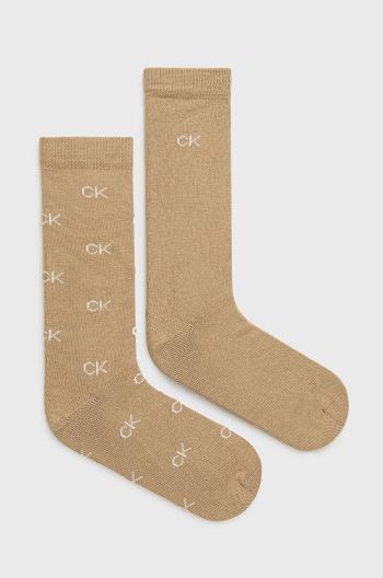 Ponožky Calvin Klein pánske, béžová farba