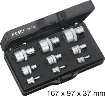Hazet  1557/9 vonkajší TORX sada nástavcov pre nástrčný kľúč     9-dielna 1/4" (6,3 mm), 1/2" (12.5 mm), 3/8" (10 mm)