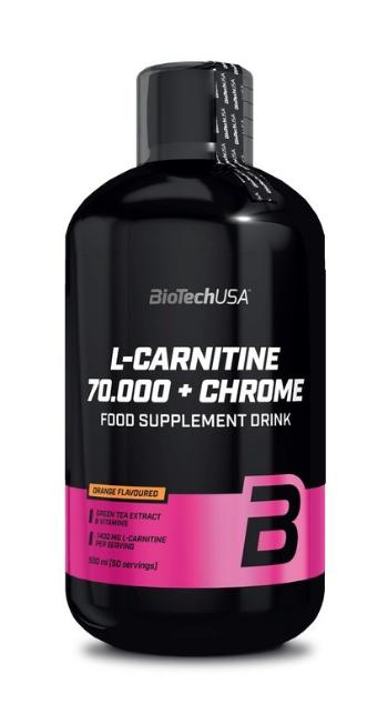 L-Carnitine 70 000 + Chrome - Biotech USA 500 ml Pomaranč