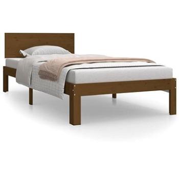 Rám postele medovo hnedý masívna borovica 90 × 200 cm, 810483