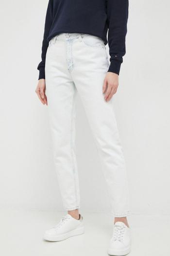 Bavlnené rifle Calvin Klein Jeans vysoký pás