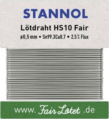 Stannol HS10Fair spájkovací cín bez olova bez olova Sn99,3Cu0,7 10 g 0.5 mm