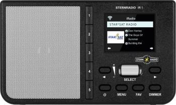 TechniSat STERNRADIO IR 1 internetové stolný rádio internetové AUX, internetové rádio, Wi-Fi   čierna