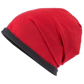 Myrtle Beach Čiapka Single Beanie MB7131 - Červená / tmavošedá