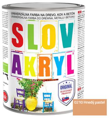 SLOVAKRYL - Univerzálna vodou riediteľná farba 5 kg 0210 - hnedý pastel