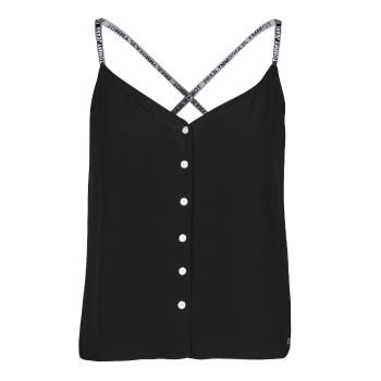 Tommy Jeans  TJW CAMI TOP BUTTON THRU  Blúzka Čierna