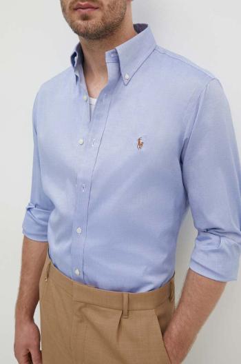 Bavlnená košeľa Polo Ralph Lauren pánska, slim, s golierom button-down, 712859009